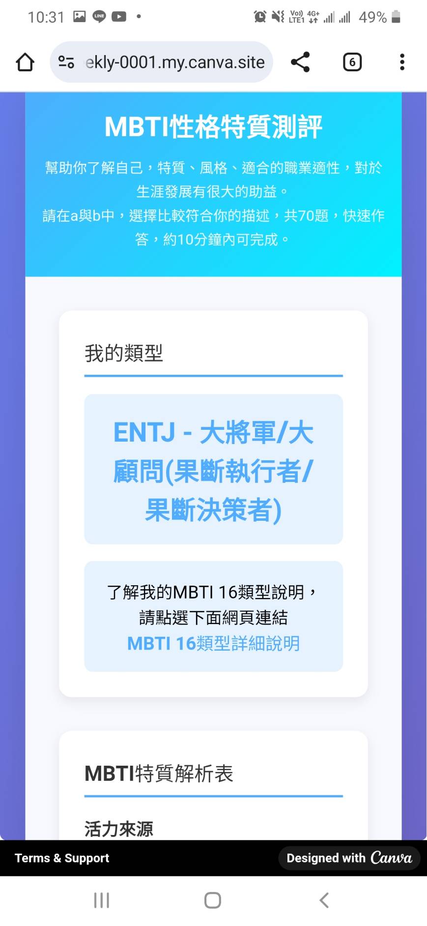20251002馬來西亞雪隆分會主管訓練–MBTI–課前作業